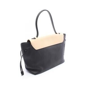 Louis Vuitton White Ivory Lock Leather Handbag Me Black
